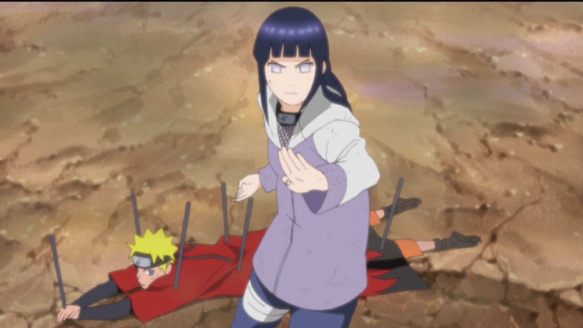 Hinata fighting against Pain (Image via Studio Pierrot)